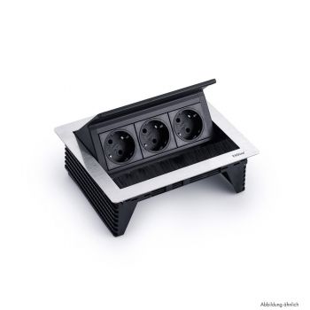 Evoline® FlipTop Push, Einbausteckdosenelemente, mit schweizer Steckdosen