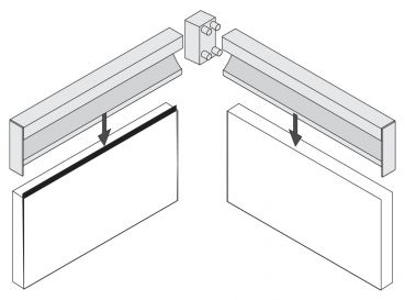 Prova 90° Verbindungseckelement, Verbindungsleitung/-element, schwarz