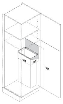 Tidy Müllsackhalterung, Schrankausstattung, weiß