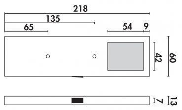 Six 2 LED, Unterboden-/Nischenleuchte, Einzelleuchte mit LED Touch Schalter und Dimmer