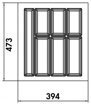 Adesso 1, Besteckeinsatz, für 500er Schrank