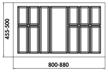 Adesso 2, Besteckeinsatz, für 900er Schrank