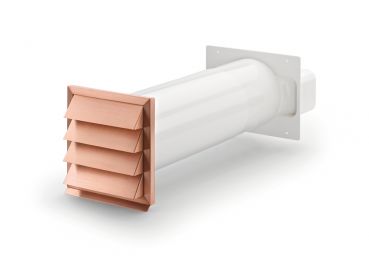 Klima-C flow 150 Mauerkasten, weiß/Kupfer