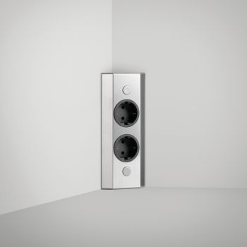 Mira ES5, Ecksteckdosenelement, Edelstahl
