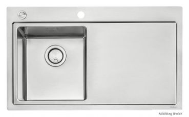 Corno Ora, Einbauspüle, Edelstahl, Becken re.