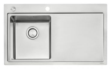 Corno Ora, Einbauspüle, Edelstahl, Becken li.