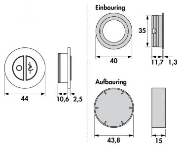 Branco Funkfernbedienung, Fernbedienung, silber
