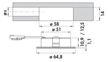 Anelli LED, Einbauleuchte, Set-3, edelstahlfarbig