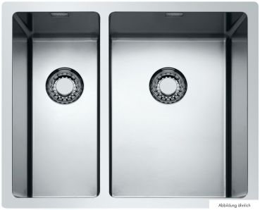 Corno Piu PFU11, Einbauspüle, Edelstahl, Becken li.