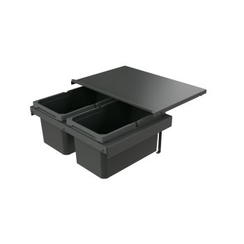 Cox Stand-UP® 250 S/600-2, Abfallsammler für vorhandene Auszüge, anthrazit, H 250 mm
