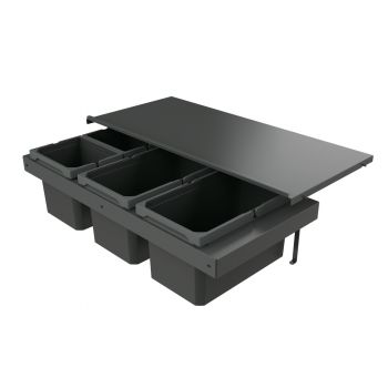 Cox Stand-UP® 250 S/900-4, Abfallsammler für vorhandene Auszüge, ohne Biodeckel, anthrazit, H 250 mm