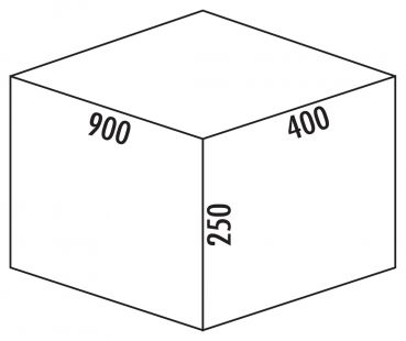 Cox Stand-UP® 250 S/900-4, Abfallsammler für vorhandene Auszüge, mit Biodeckel, anthrazit, H 250 mm