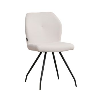Kyra 1R, Stuhl, Gestell schwarz, Bezug beige (02)