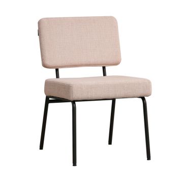Rocco 1R, Stuhl, Gestell schwarz, Bezug beige (01)