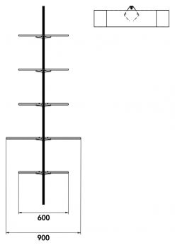 transFORM Blechboden Set, Regalsystem, 600 x 200 mm (B x T)