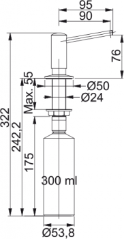 Preview: Franke Spülmitteldispenser Novita Edelstahl