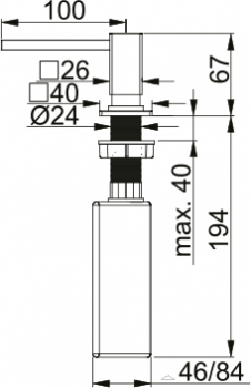 Preview: Franke Spülmitteldispenser Centinox Edelstahl