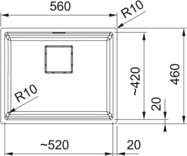 Preview: Franke KUBUS 2 KNG 110-52 Black Matt