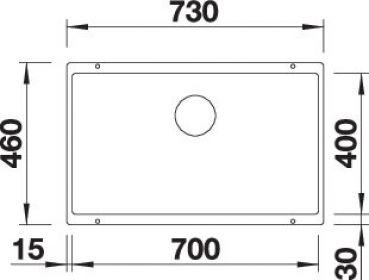 BLANCO SUBLINE 700-U für Farbige Komponenten schwarz 527802