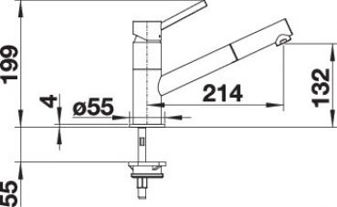 BLANCO KANO-S schwarz matt 526668