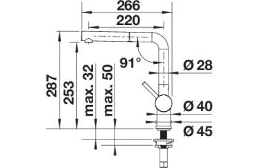 BLANCO LINUS-S satin platinum 527699