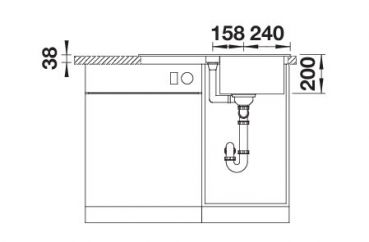BLANCO ADIRA 45 S softweiß 527590