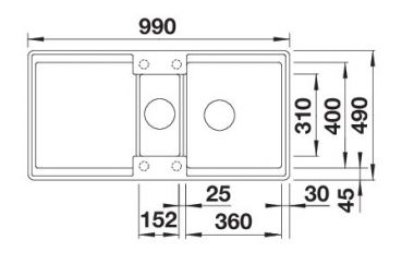 BLANCO ADIRA 6 S-F anthrazit 527610