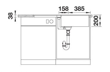 BLANCO ADIRA XL 6 S-F anthrazit 527626