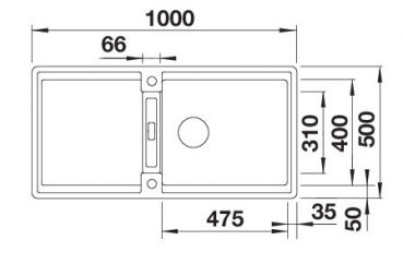 BLANCO ADIRA XL 6 S anthrazit 527618