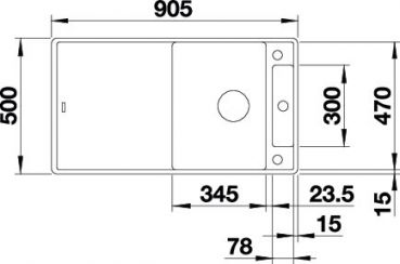 BLANCO AXIA III 5 S-F softweiß 527042