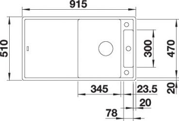 BLANCO AXIA III 5 S vulkangrau 527223