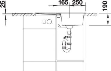 BLANCO METRA 45 S softweiß 527105