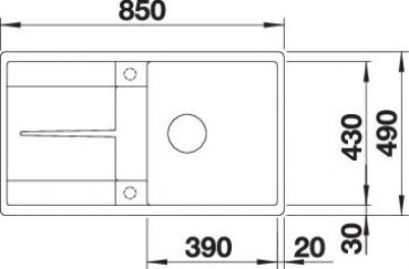 BLANCO METRA 5 S-F vulkangrau 527294