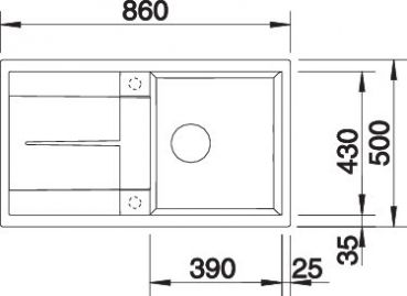 BLANCO METRA 5 S vulkangrau 527292