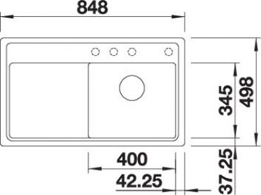 BLANCO ZENAR 45 S-F felsgrau 523813