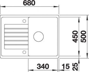 BLANCO ZIA 45 S Compact vulkangrau 527379