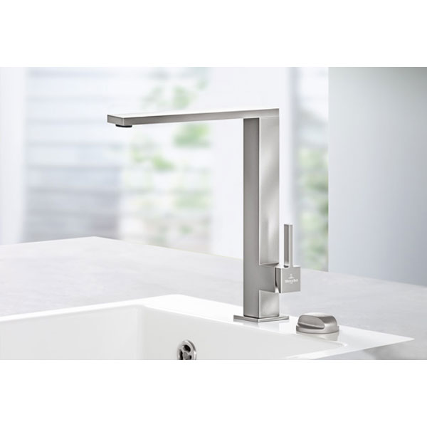 Villeroy & Boch Finera Square Edelstahl massiv Einhand ... Villeroy & Boch Finera Square Edelstahl massiv Einhand ...