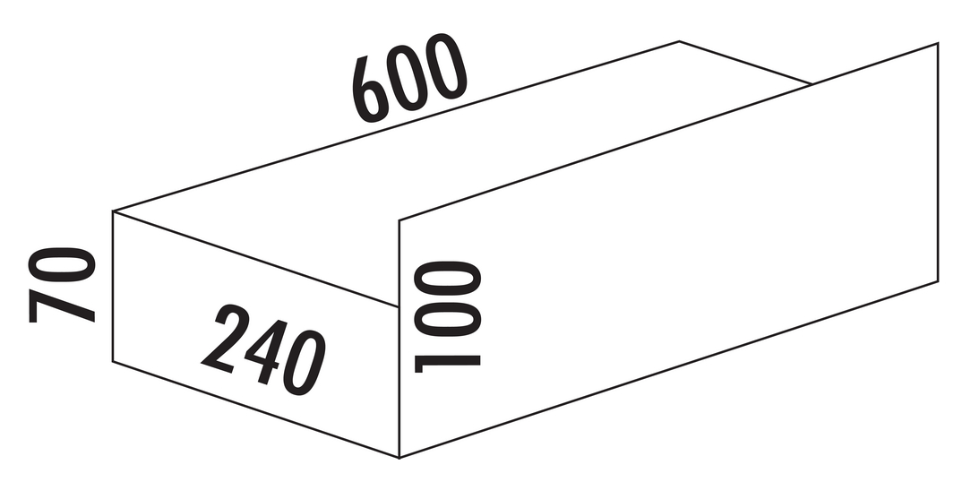 Cox Base-Board® 600 mit reduzierter Rückwand, Abfallsammler für