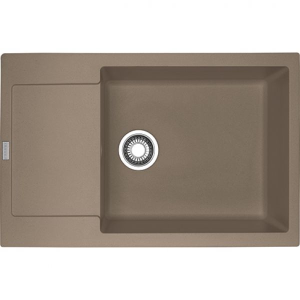 Franke MRG 611-78 XL, 780x500mm, Siebkorb als Druckknopfventil, mit verdecktem Ueberlauf, reversibel, Cashmere