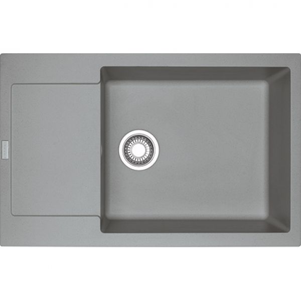 Franke MRG 611-78 XL, 780x500mm, Siebkorb als Druckknopfventil, mit verdecktem Ueberlauf, reversibel, Steingrau