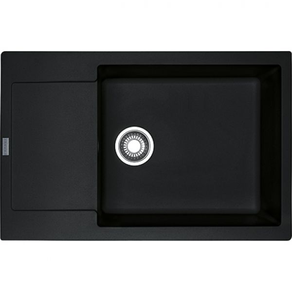 Franke MRG 611-78 XL, 780x500mm, Siebkorb als Druckknopfventil, mit verdecktem Ueberlauf, reversibel, Onyx