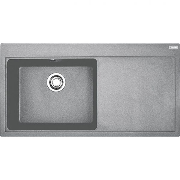 Franke MTG 611, 1000x515mm, Tropfteil rechts, Steingrau, Siebkorb als Druckknopfventil,