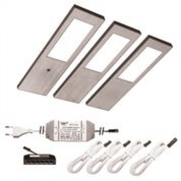 LED-HELIOS 3er-Set inkl. Trafo | + Sensor Unterbauleuchten hai-end