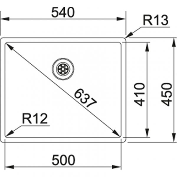 Franke Box - BXX 110-50 Druckknopf rund Edelstahl-Optik