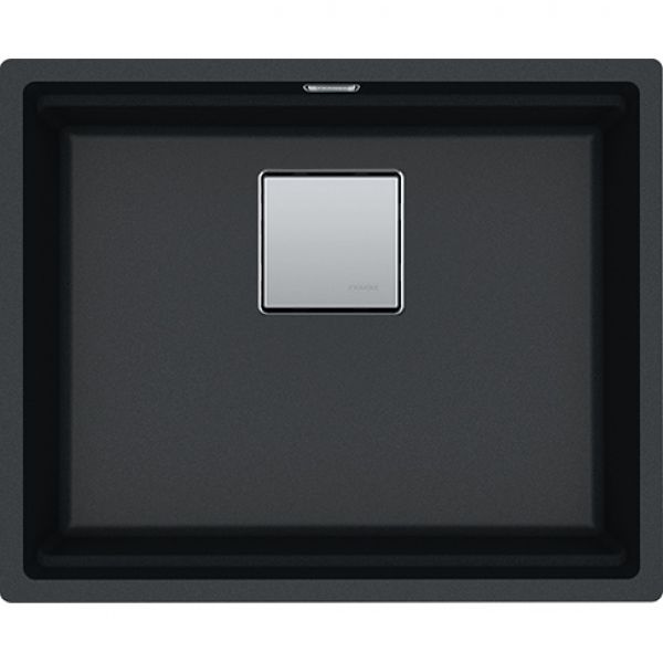 Franke KNG 110-52, 560x460mm, Siebkorb als Druckknopfventil, mit verdecktem Ueberlauf, mit Ablaufgarnitur, ohne Tropfteil, Fragranit, Onyx