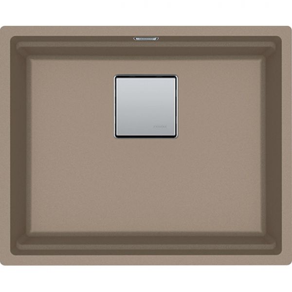 Franke KNG 110-52, 560x460mm, Siebkorb als Druckknopfventil, mit verdecktem Ueberlauf, mit Ablaufgarnitur, ohne Tropfteil, Fragranit, Cashmere