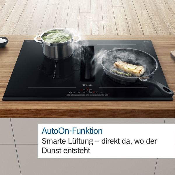 Bosch PKM845F11E, Kochfeld mit Dunstabzug (Strahlung)