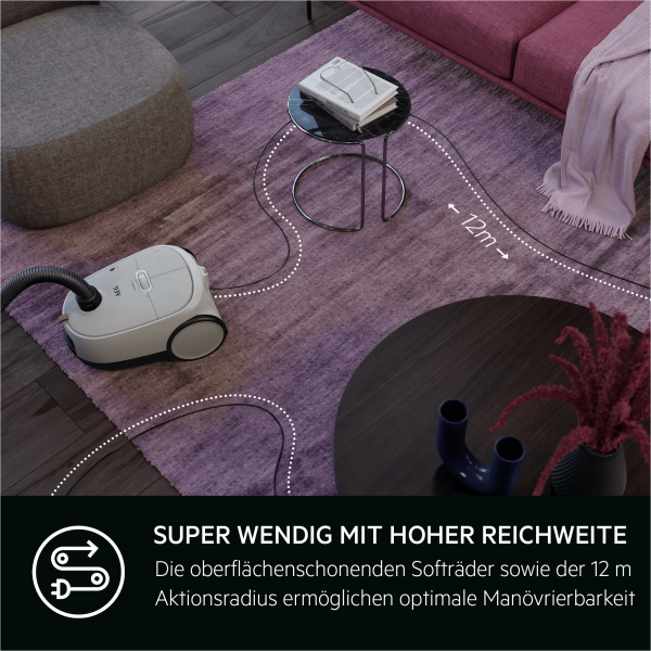 AEG AB61H6SW - Bodenstaubsauger - Shell White