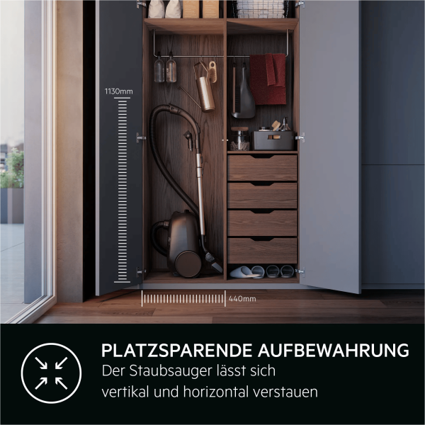 AEG AB61C2OKO - Bodenstaubsauger - Granite Grey recycled