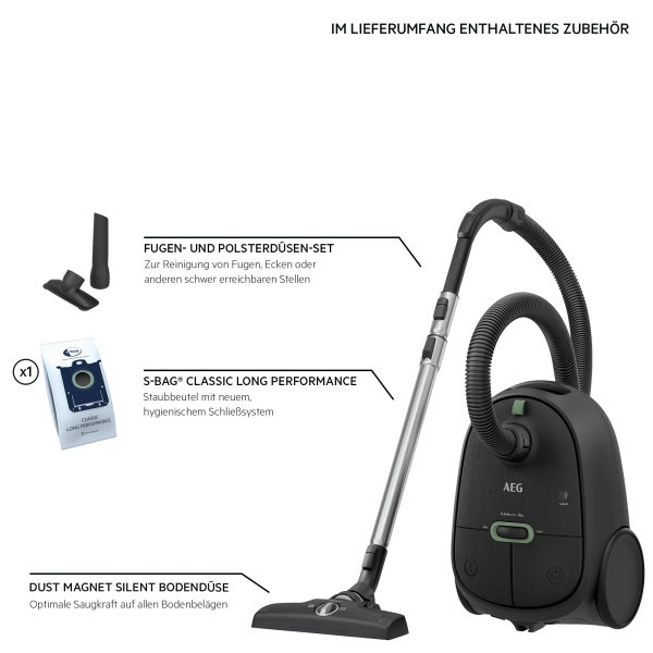 AEG AB61C1OKO - Bodenstaubsauger - Granite Grey recycled